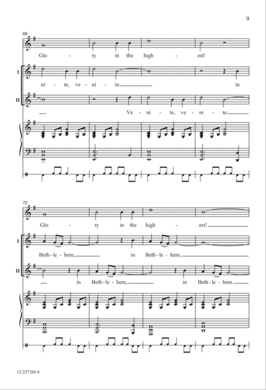 Adeste Fideles 2-Part scores gallery preview page 10