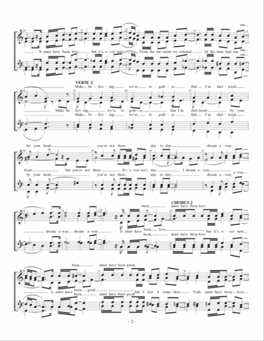 It Must Have Been Love SSAA scores gallery preview page 2