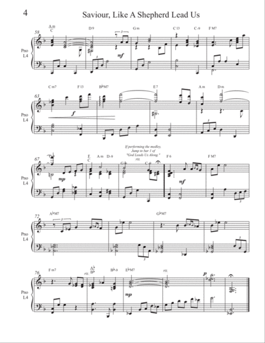 Savior Like A Shepherd Lead Us (2 for 1 PIANO Standalone Arr's) Piano Solo scores gallery preview page 5