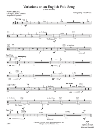 Variations on an English Folk Song: 2nd Percussion
