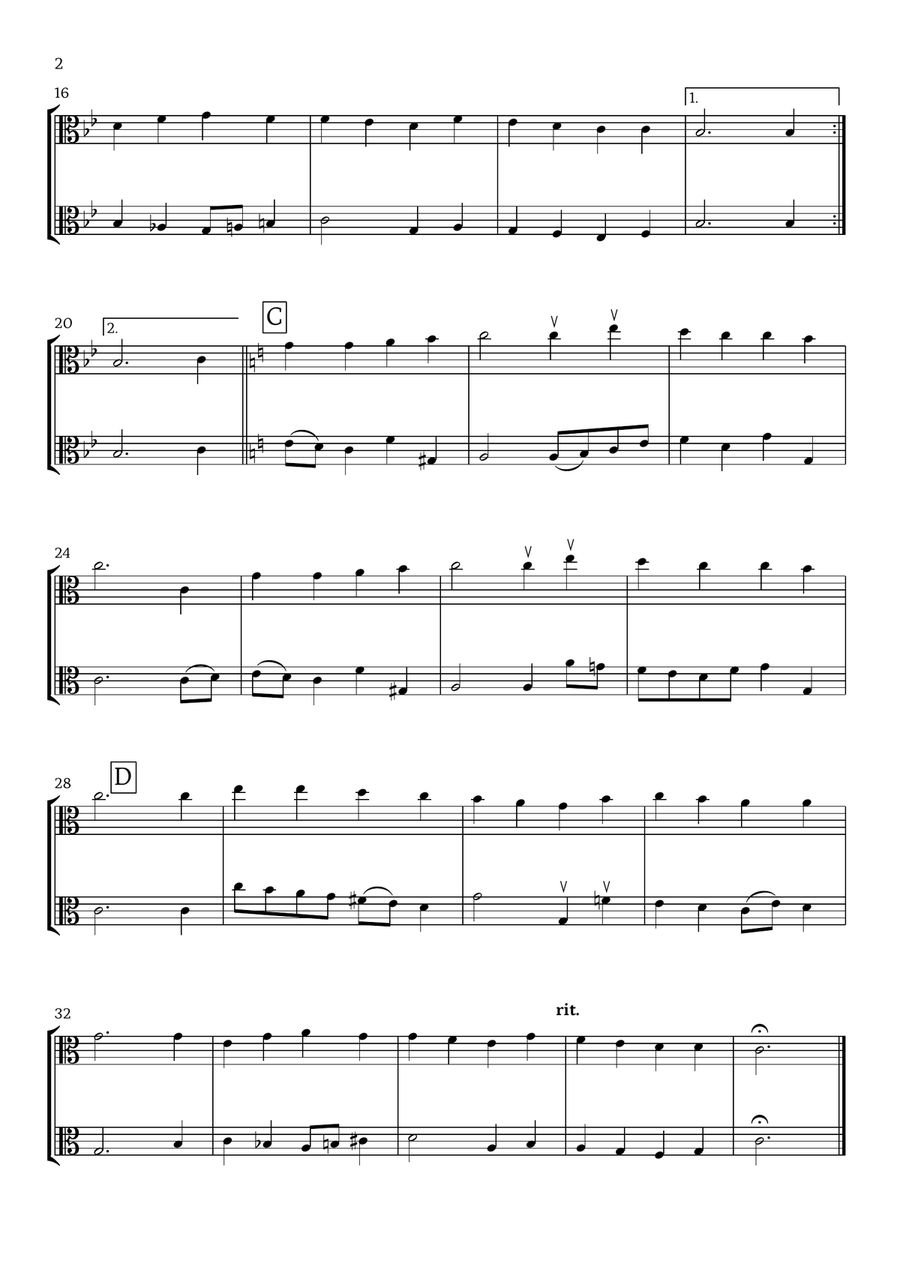 All Glory, Laud, and Honor (for Viola Duet) - Easter Hymn String Duet scores gallery preview page 2