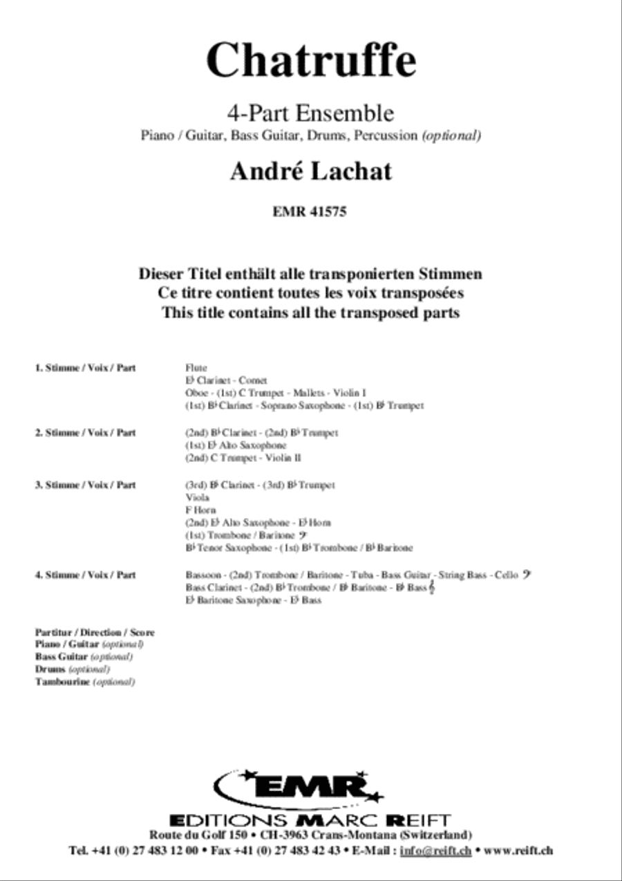 Chatruffe Concert Band scores gallery preview page 2