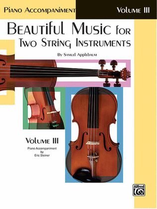 Book cover for Beautiful Music for Two String Instruments, Book 3