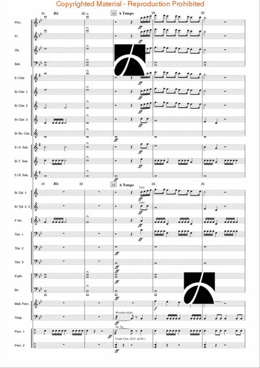 Toccata (from the Opera L'Orfeo) Concert Band scores gallery preview page 8