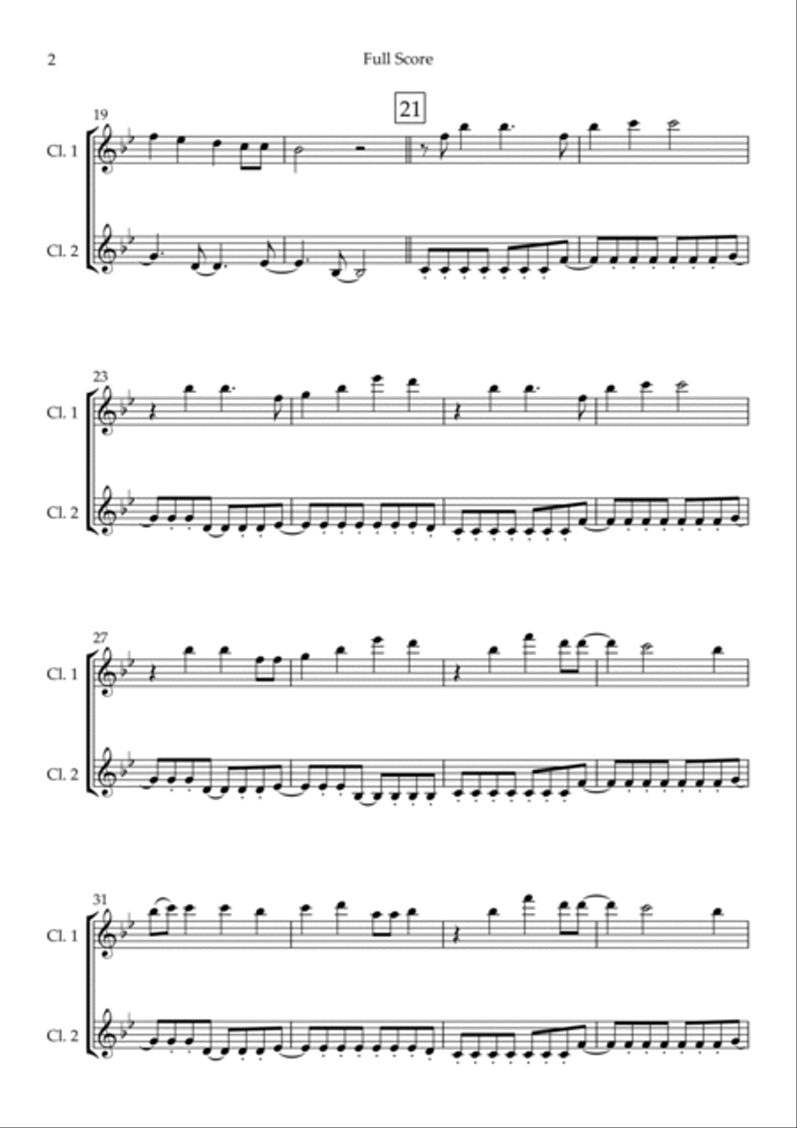 Clarity Clarinet Duet scores gallery preview page 2