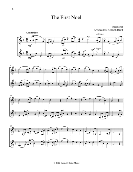 Christmas Duets for Intermediate Trumpet Players ...and Beyond image number null