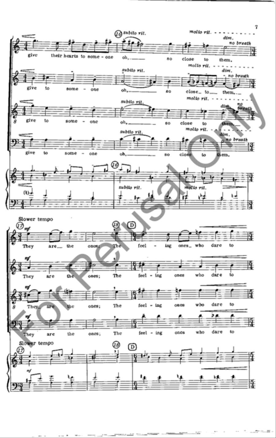 The Ones The Ones 4-Part scores gallery preview page 6