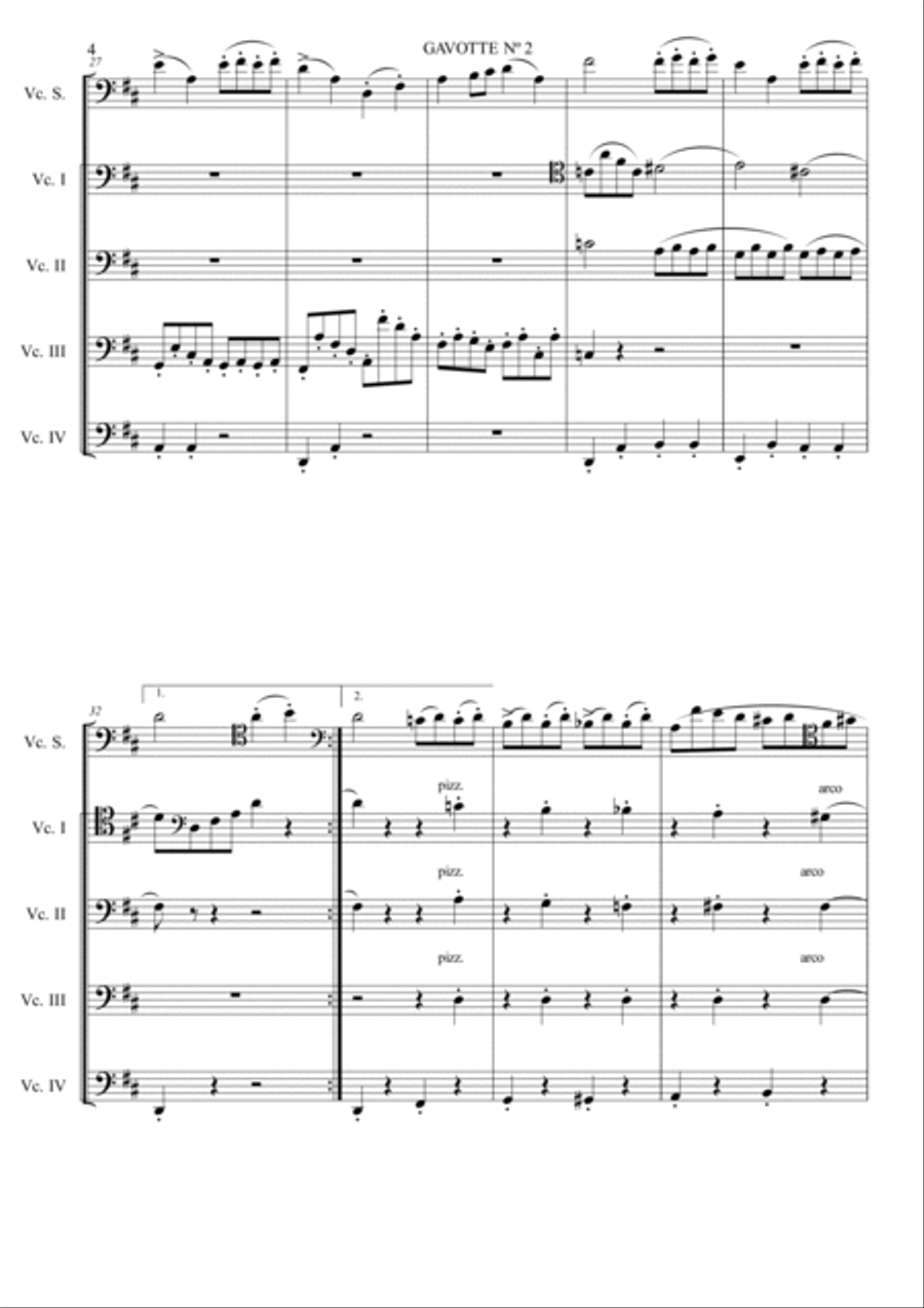 Gavotte n°2 in D major, op. 23. Small Ensemble scores gallery preview page 5