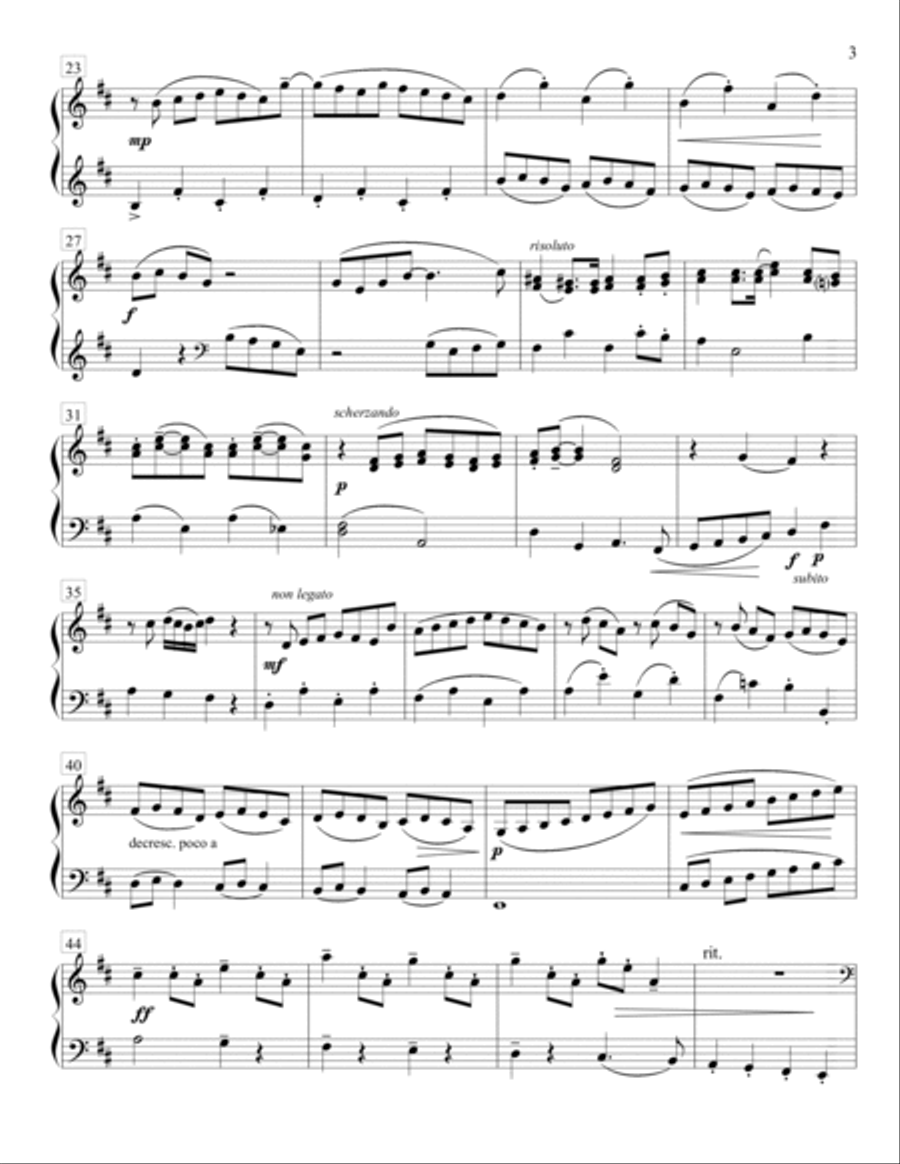 Three Short Pieces for Piano Piano Method scores gallery preview page 4