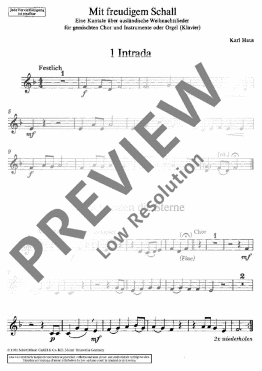 Mit freudigem Schall Mit freudigem Schall Choir scores gallery preview page 3