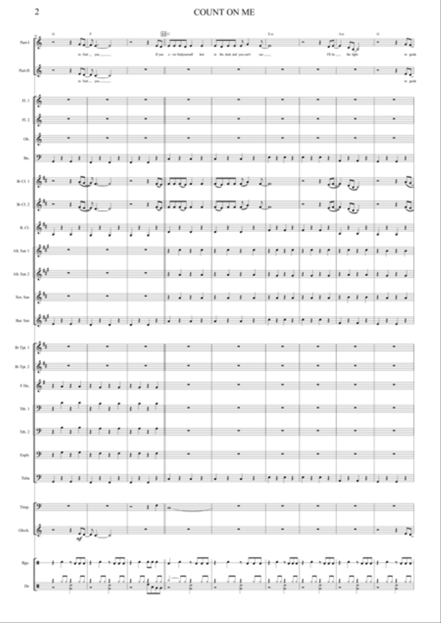 Count On Me Concert Band scores gallery preview page 6