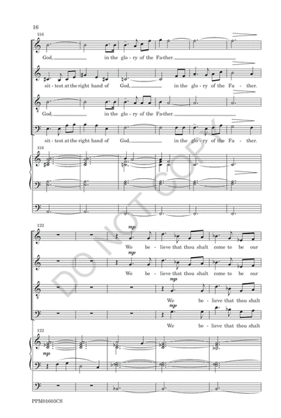 Te Deum - Choral Score