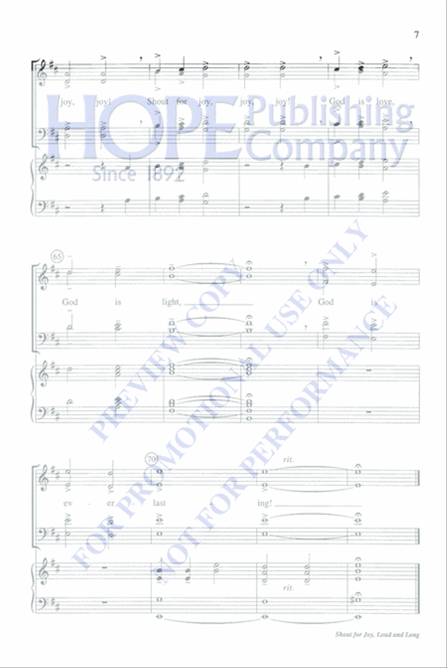 Shout for Joy, Loud and Long 4-Part scores gallery preview page 7