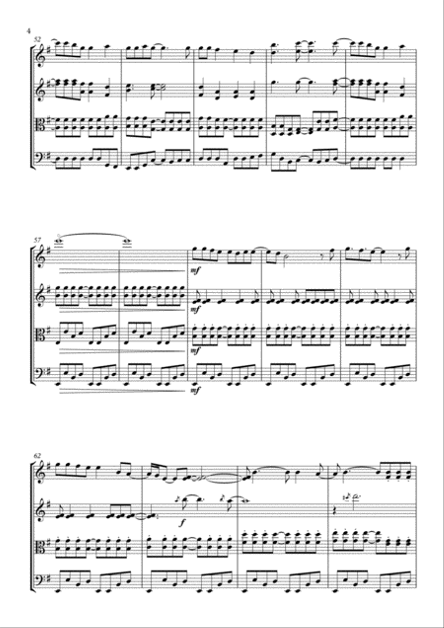 Livin' On A Prayer Livin' On A Prayer String Quartet scores gallery preview page 4