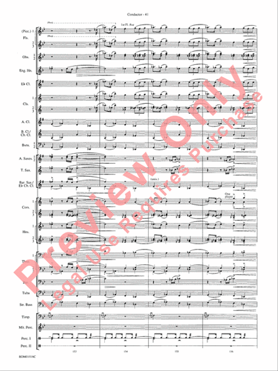 Fanfare and Allegro Concert Band scores gallery preview page 44