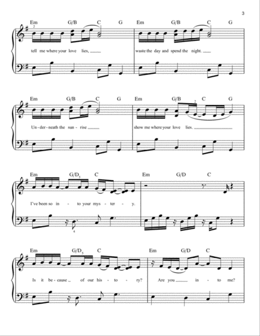 Love Lies (from Love, Simon) Easy Piano scores gallery preview page 3