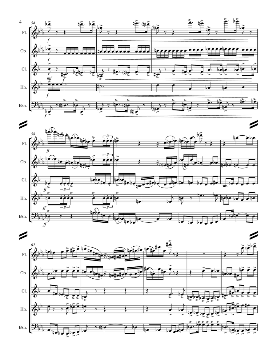 1812 Overture (for Woodwind Quintet) Woodwind Quintet scores gallery preview page 5