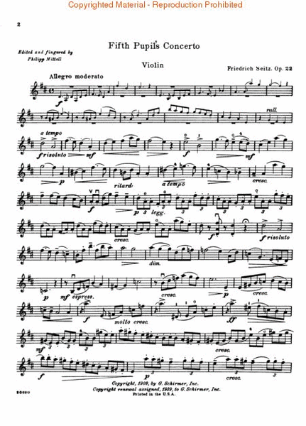 Pupil's Concerto No. 5 in D, Op. 22