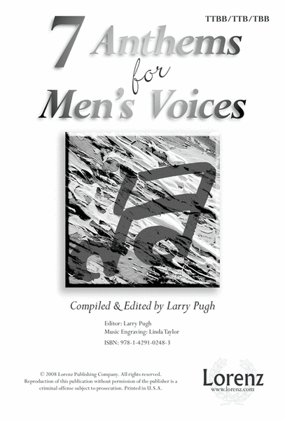 7 Anthems for Men's Voices image number null