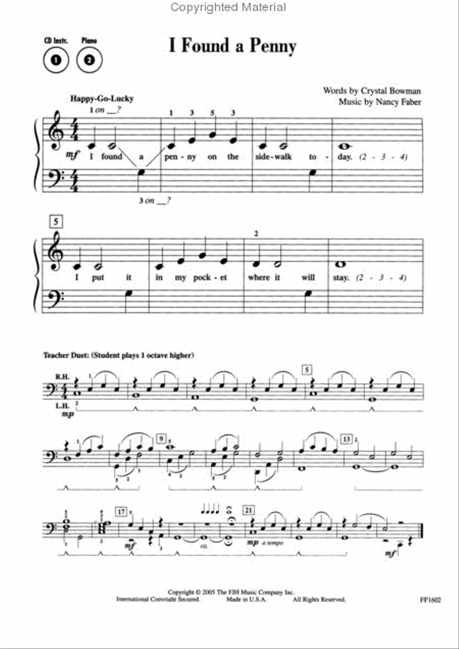 Primer Level – Gold Star Performance Piano Method scores gallery preview page 2