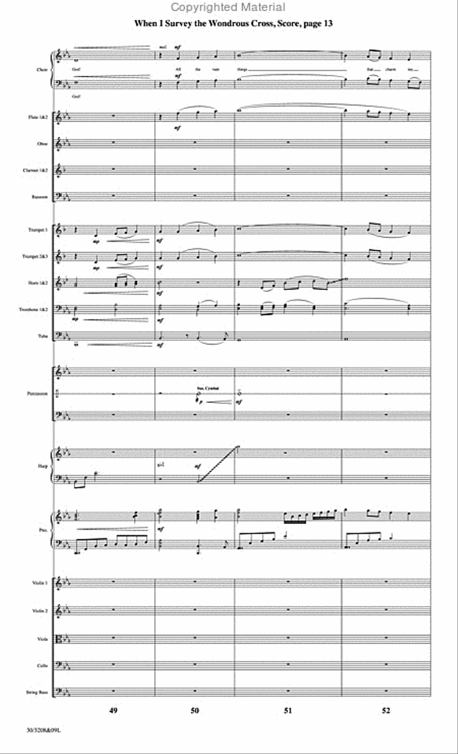When I Survey the Wondrous Cross - Orchestral Score and Parts Choir scores gallery preview page 14