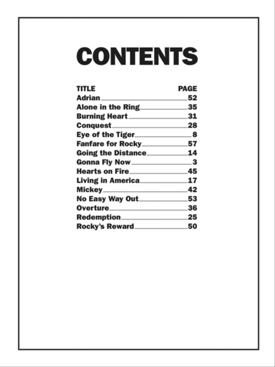 Rocky Balboa: The Best of Rocky Piano, Vocal, Guitar scores gallery preview page 2