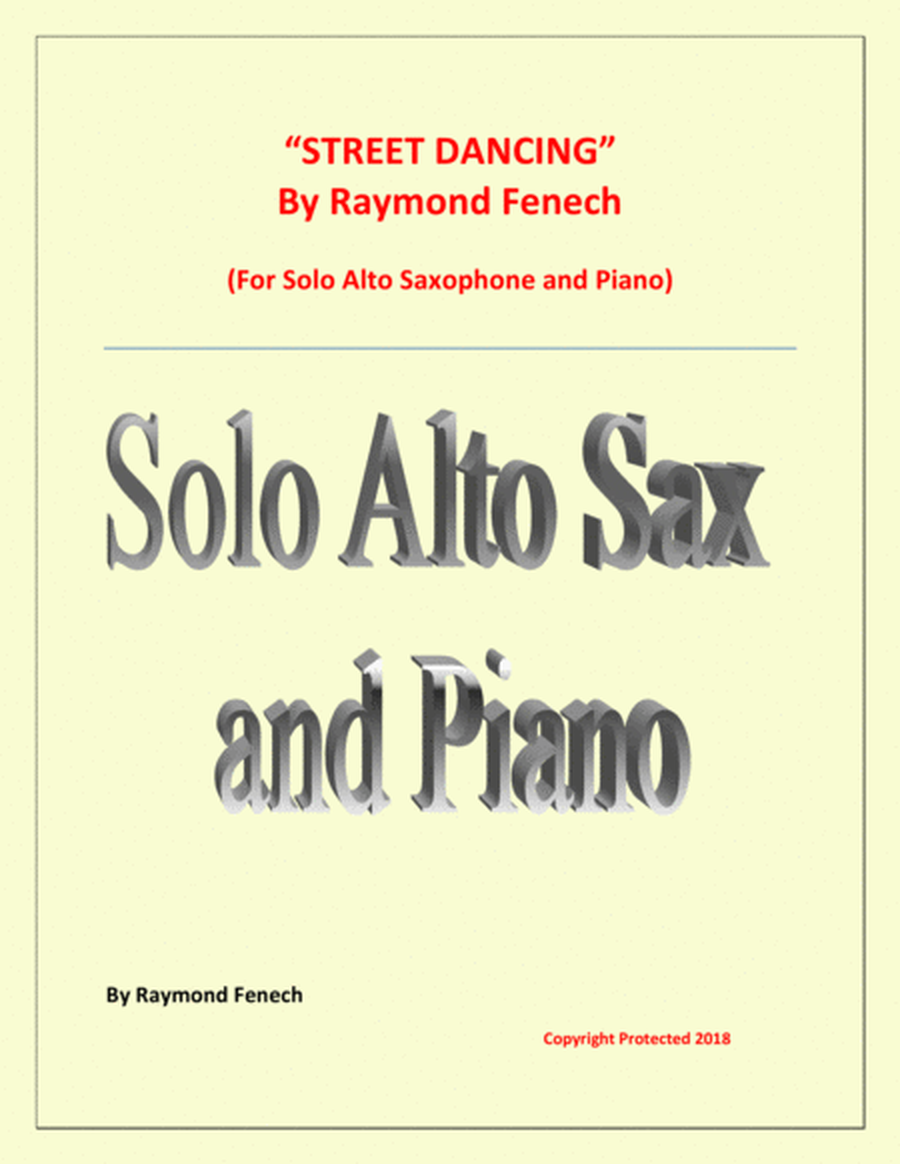 "Street Dancing" - For Solo Alto Sax and Piano - Early Intermediate/ Intermediate level image number null