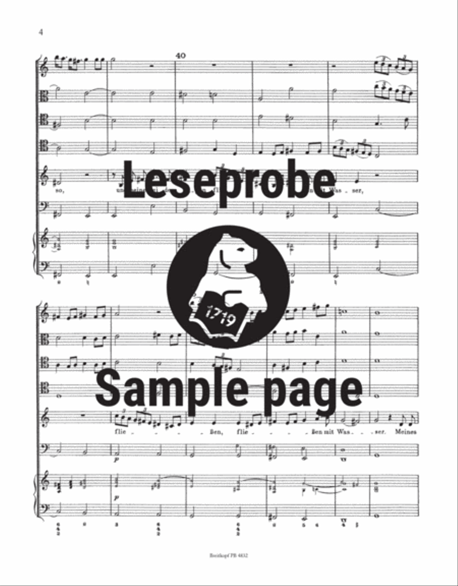Lamento “Ach, dass ich Wassers gnug hätte” Orchestra scores gallery preview page 5