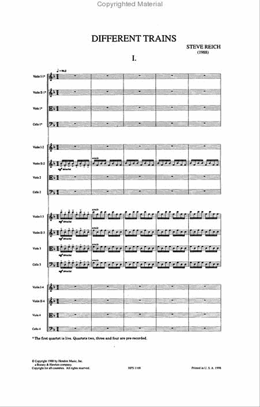Different Trains Different Trains String Quartet scores gallery preview page 2