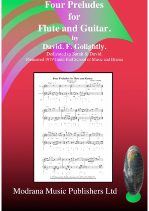 Book cover for Four Preludes for Flute and Guitar