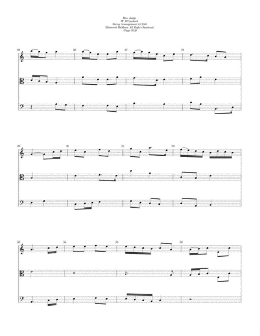Mrs. Judge For Classical String Trio (Violin, Viola, and Cello) String Quartet scores gallery preview page 4