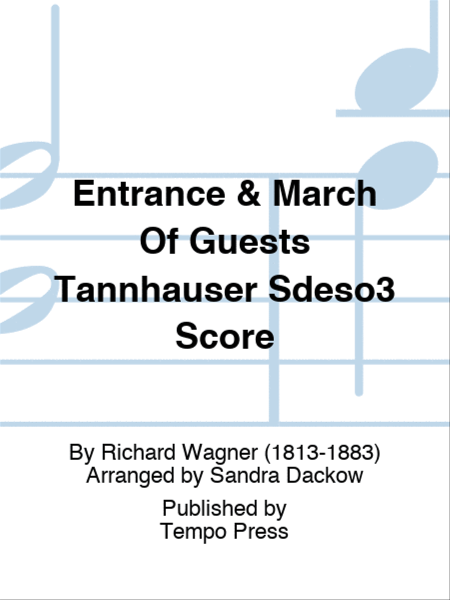 Entrance & March Of Guests Tannhauser Sdeso3 Score String Orchestra scores gallery preview page 1