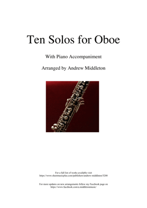 Book cover for Ten Romantic Solos for Oboe and Piano