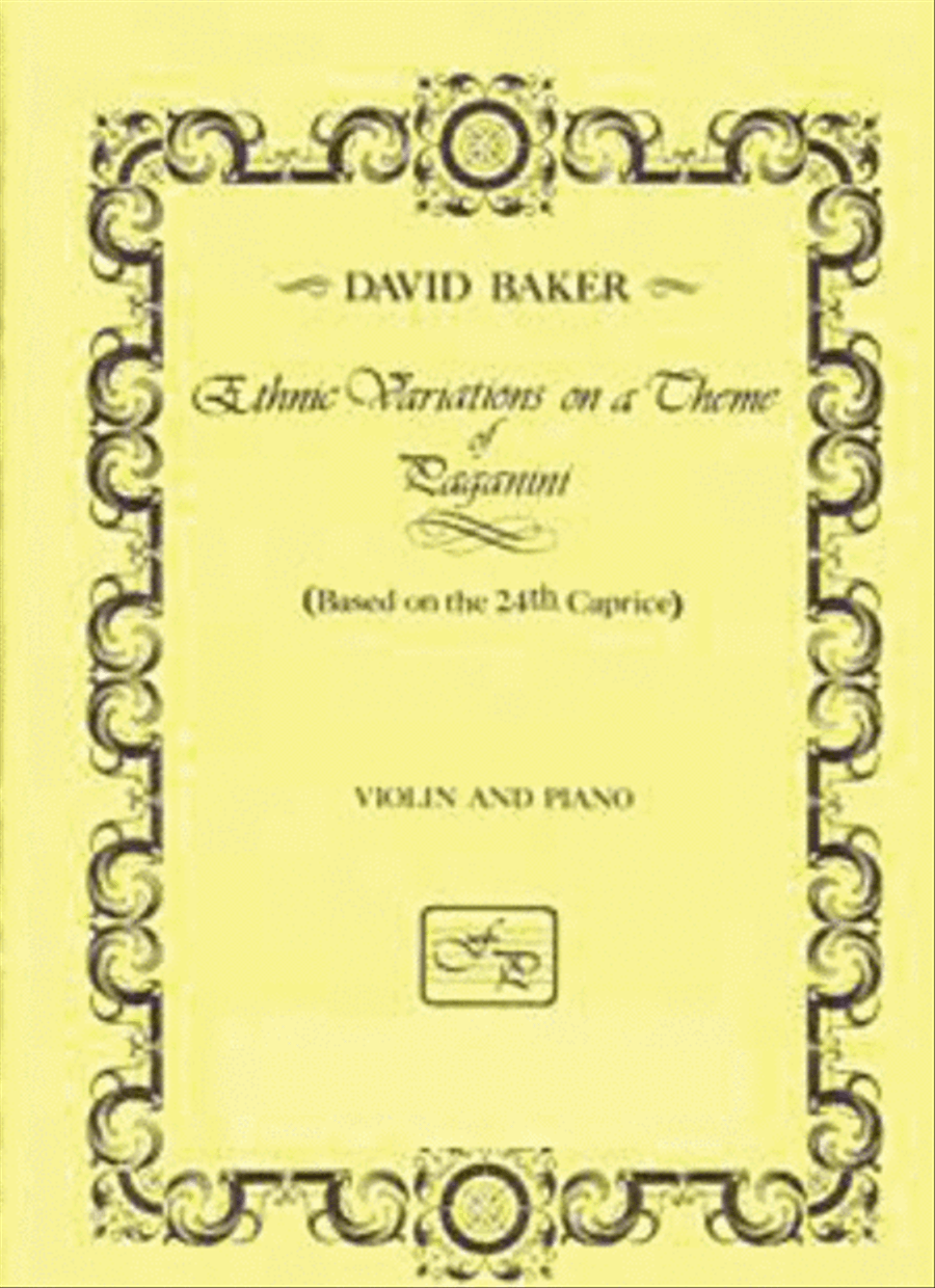 Ethnic Variations on a Theme of Paganini Violin Solo scores gallery preview page 1