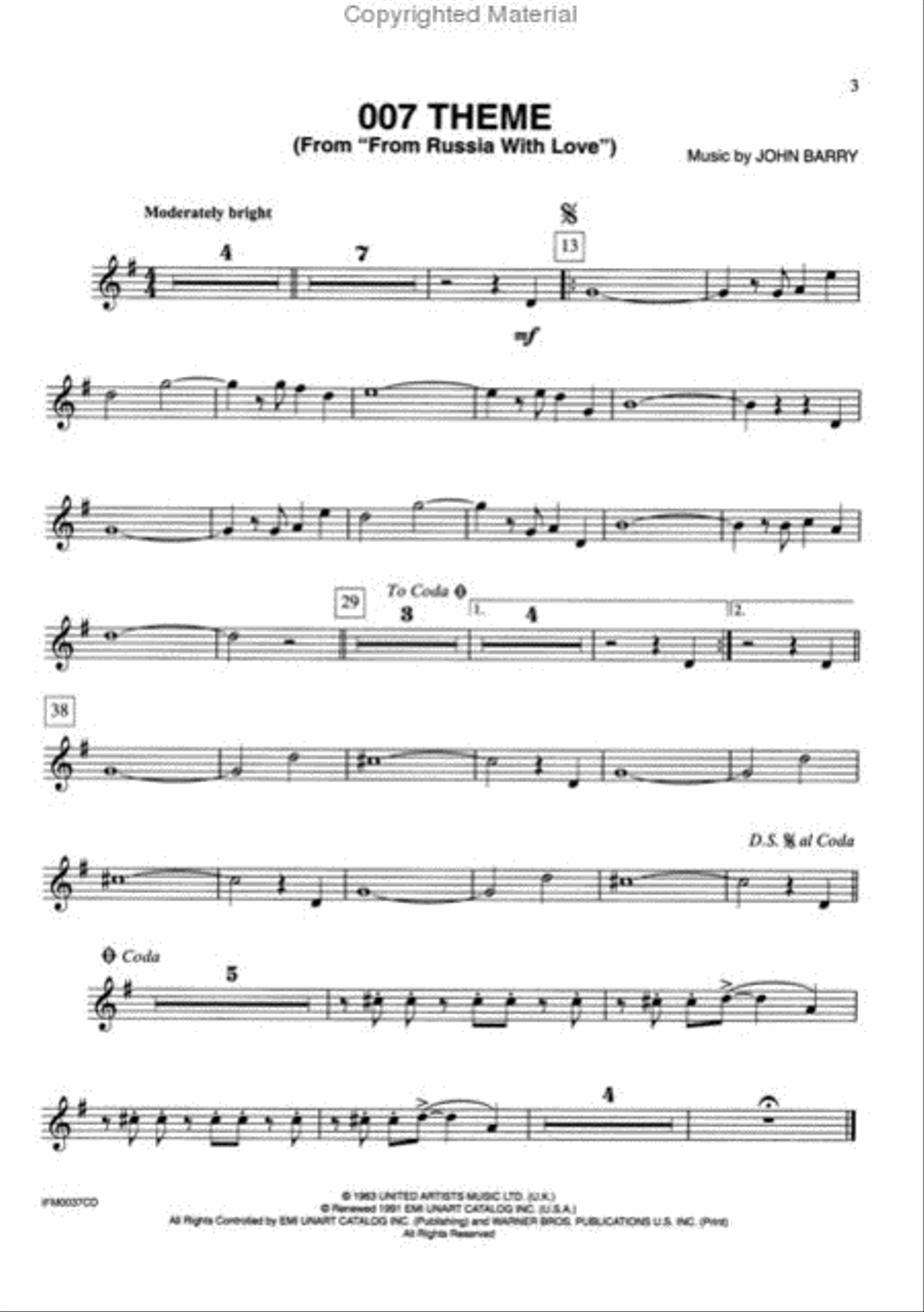 James Bond 007 Collection - Clarinet (Book/CD) Clarinet Solo scores gallery preview page 5