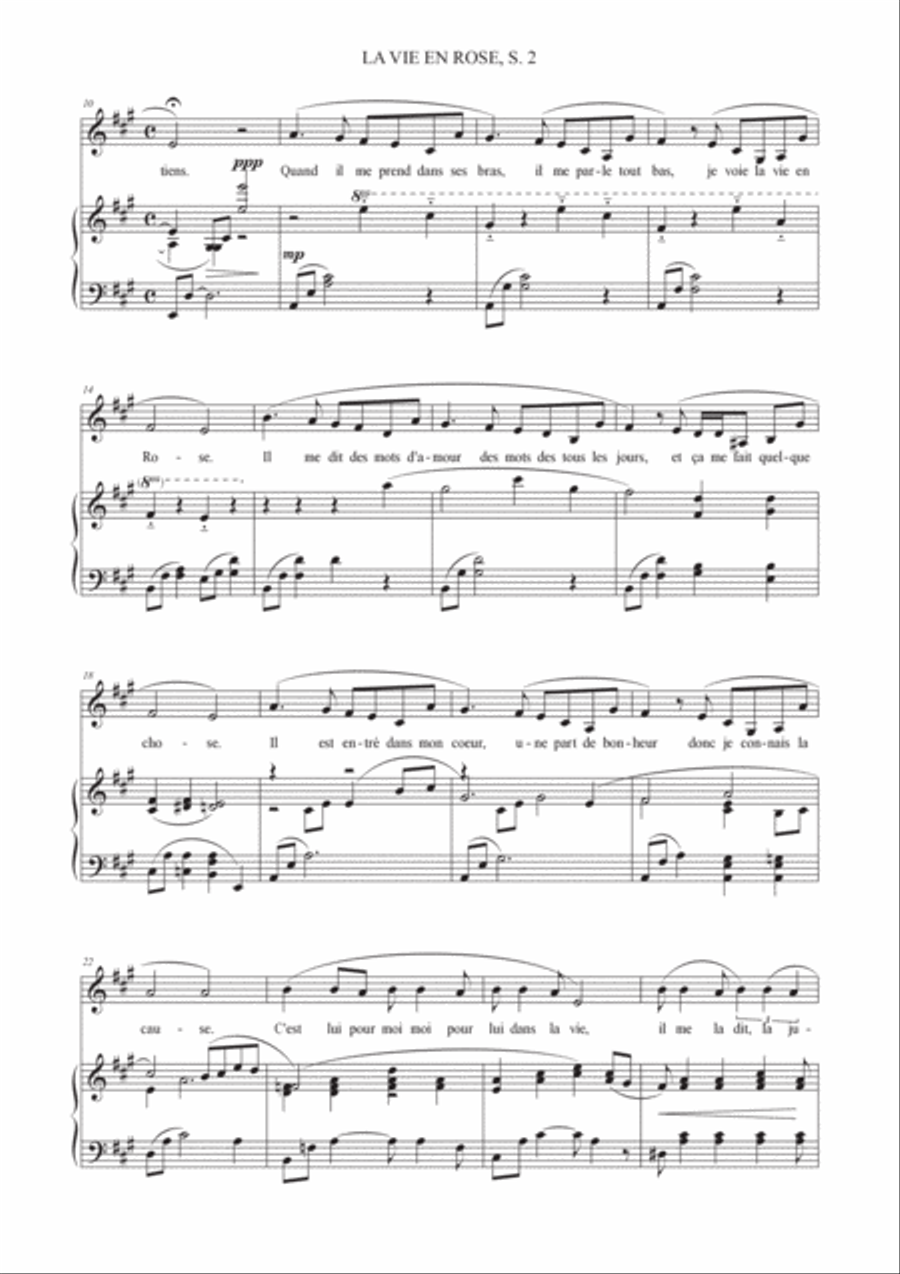 La Vie En Rose Voice scores gallery preview page 2