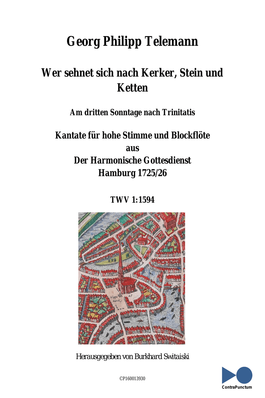 Harmonischer Gottesdienst TWV 1:1594 Wer sehnet sich nach Kerker, Stein und Ketten Recorder scores gallery preview page 1
