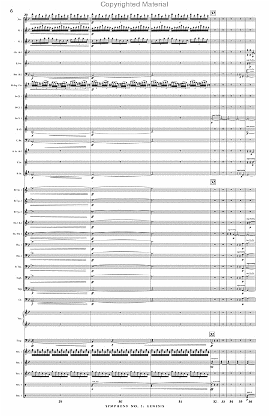 Symphony No. 2: Genesis Concert Band scores gallery preview page 7