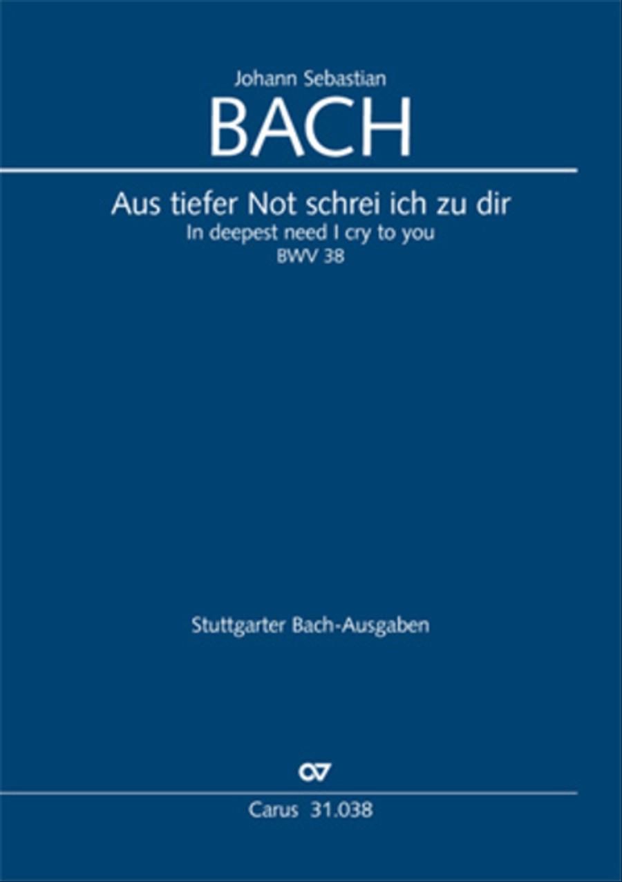 In deepest need I cry to you (Aus tiefer Not schrei ich zu dir) by Johann Sebastian Bach 4-Part - Sheet Music