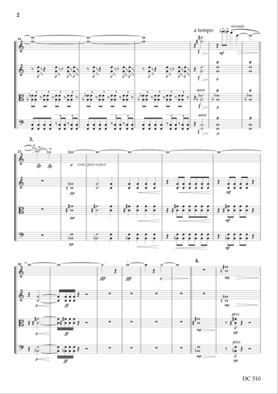 String Quartet No. 5 From The Frieze Of Life (parts) String Quartet scores gallery preview page 2