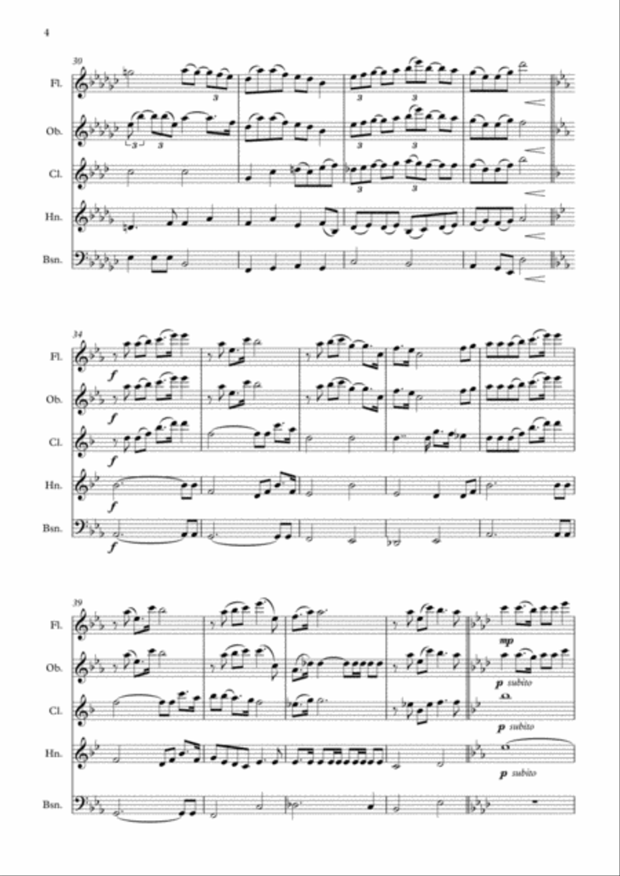When You Believe When You Believe Woodwind Quintet scores gallery preview page 4