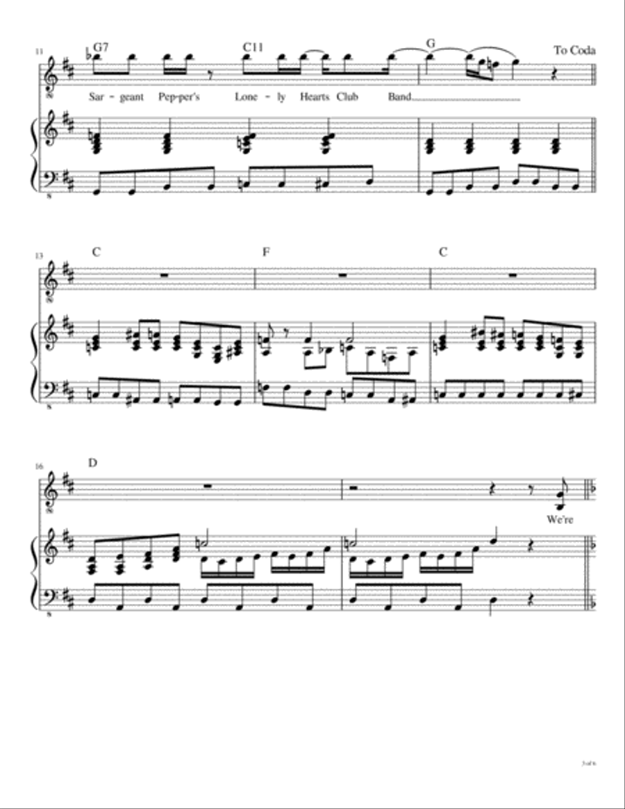 Sgt. Pepper's Lonely Hearts Club Band Voice scores gallery preview page 4