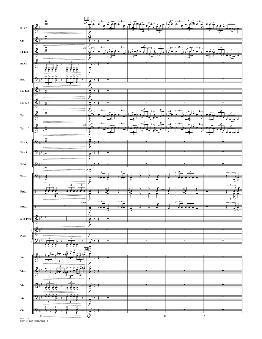 How to Train Your Dragon - Conductor Score (Full Score) Full Orchestra scores gallery preview page 4