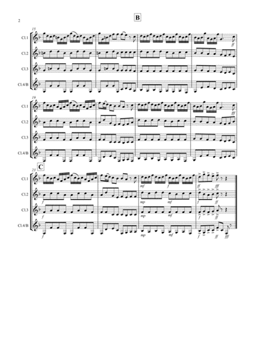 Allegro by Fiocco for Clarinet Quartet image number null