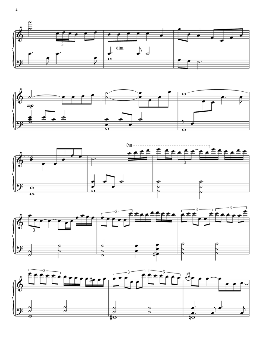 Neverland - Piano Variations In Blue Piano Solo scores gallery preview page 4