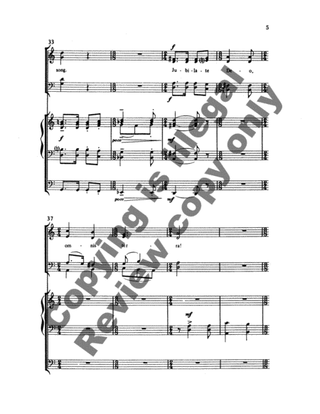 Jubilate Deo (O Be Joyful) (Choral Score) image number null