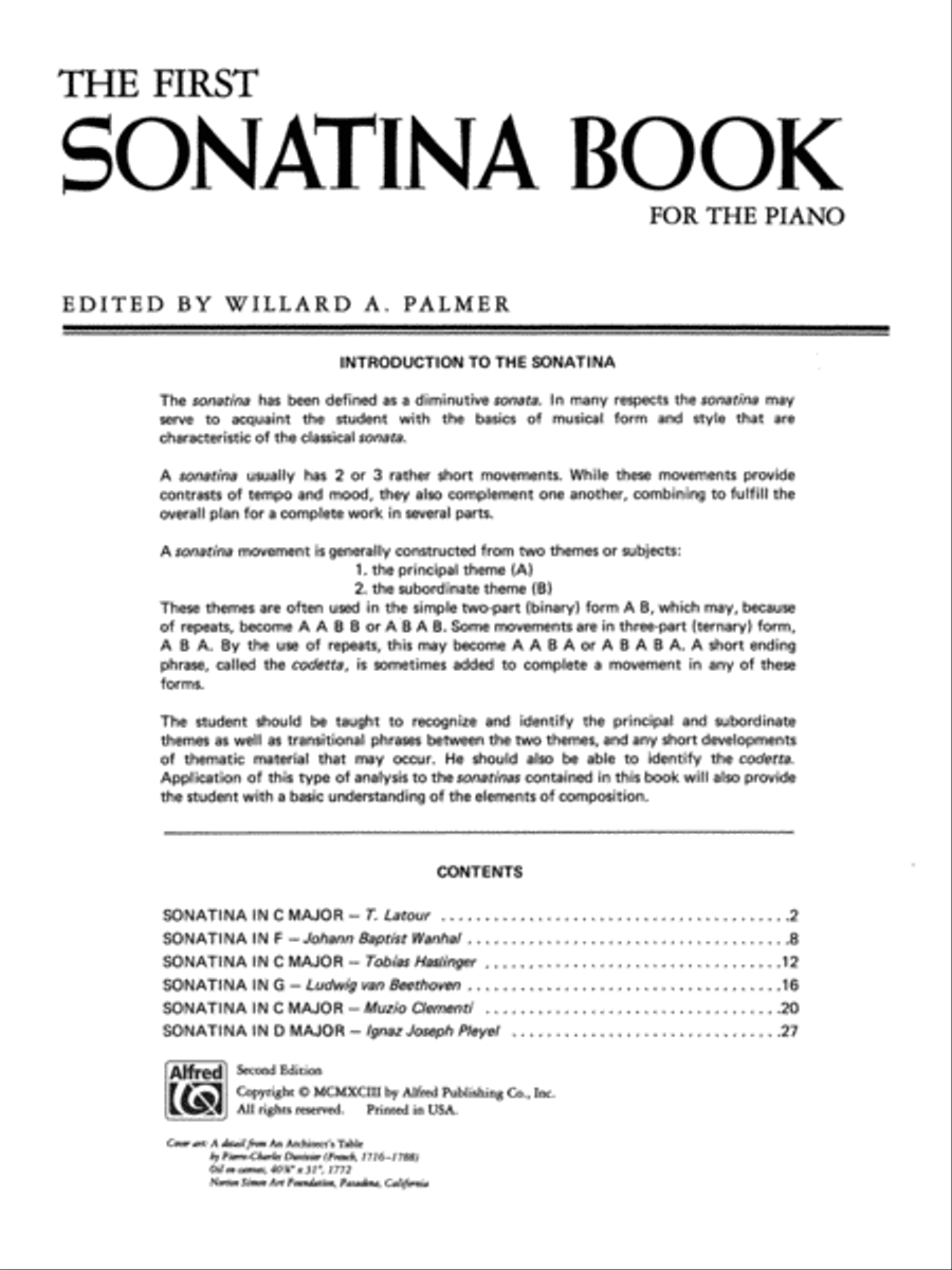 The First Sonatina Book Piano Solo scores gallery preview page 2