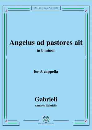 Book cover for Gabrieli-Angelus ad pastores ait,in b minor,for A cappella