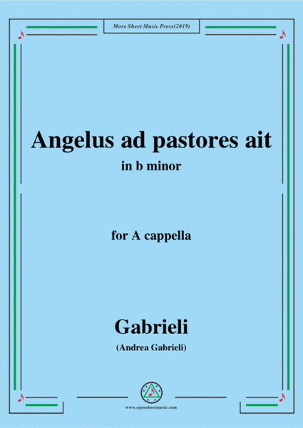 Gabrieli-Angelus ad pastores ait,in b minor,for A cappella image number null