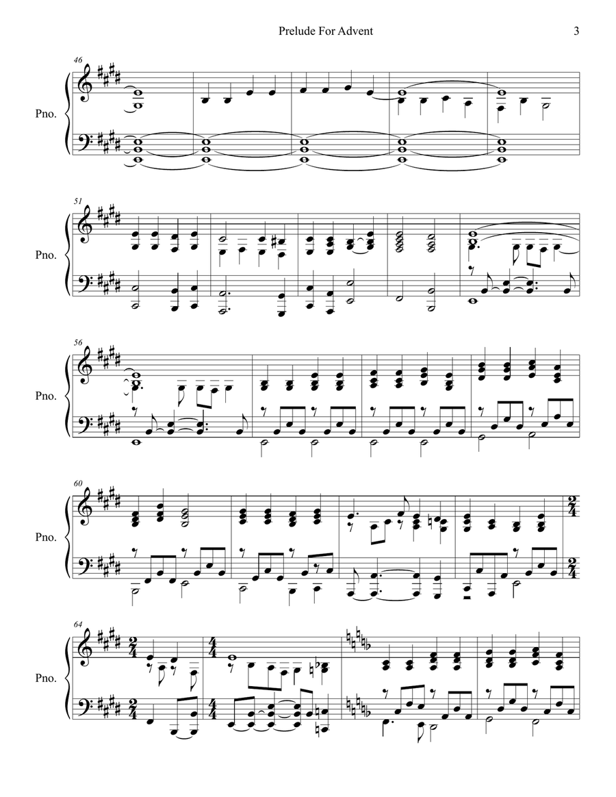 Prelude For Advent Piano Solo scores gallery preview page 4
